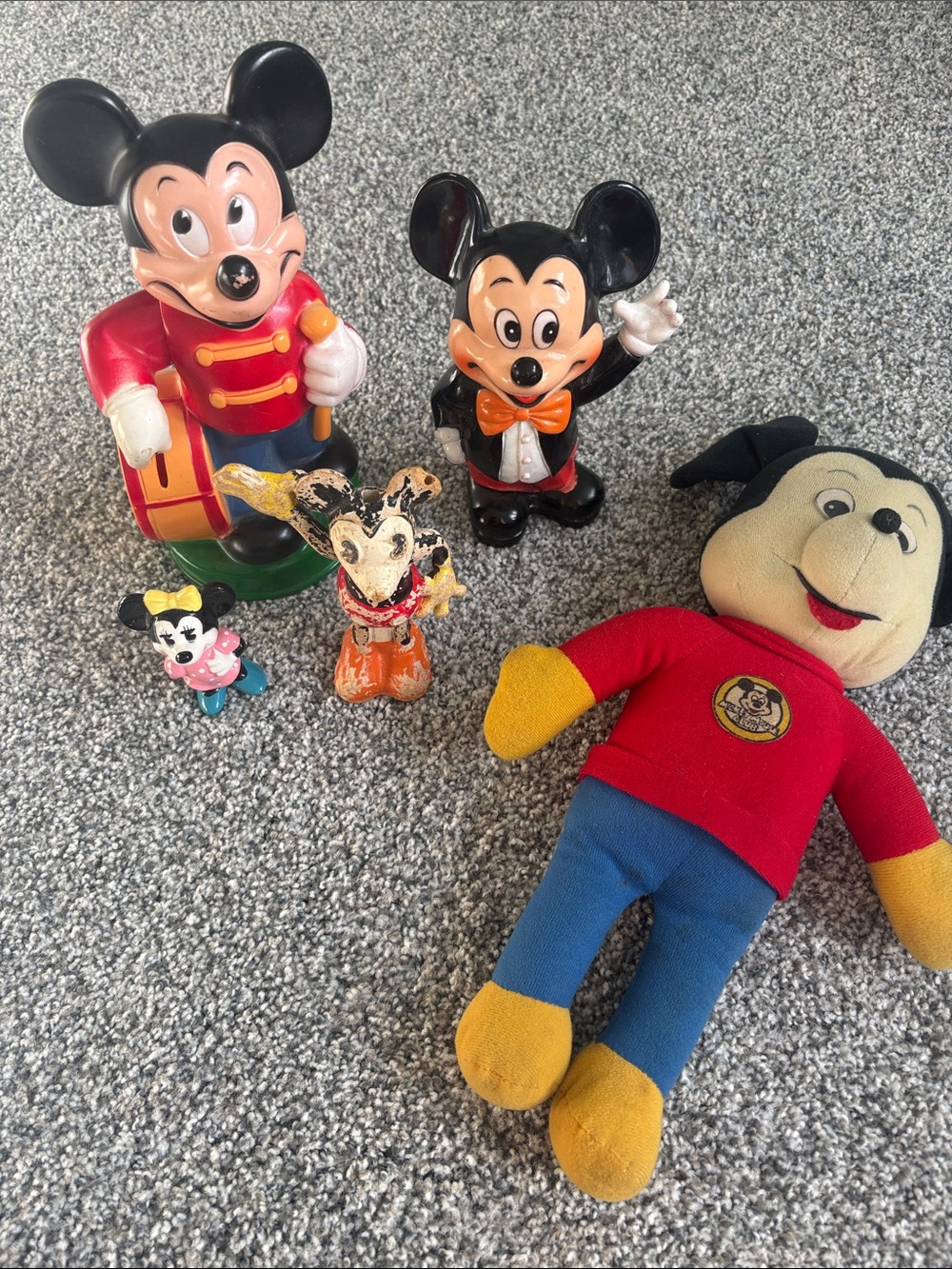 Disney Vintage Mickey Mouse Figure & Plush Set